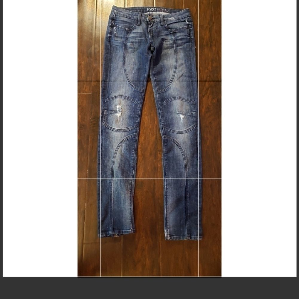 Pylo moto x The measurements are: Waist 15 inches,  rise 8 inches and inseam 31